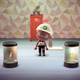 A bare Animal Crossing room only has a single bed, two seahorses in containers, and a cockroach running around.